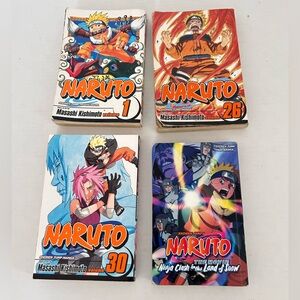 Naruto Masashi Kishimoto Vol. 1,26, 30 the Movie Ninja Clash Comic Books - mixed